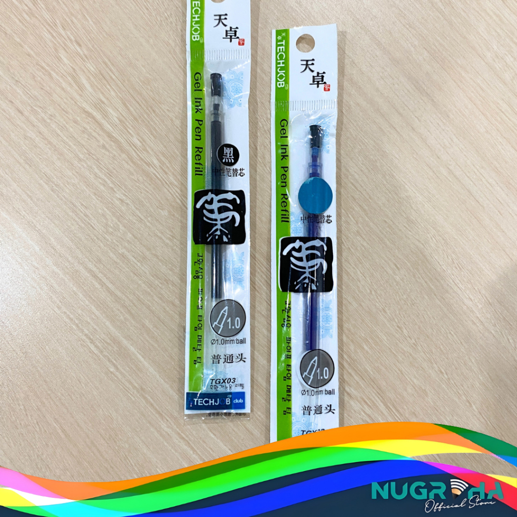 REFILL ISI ULANG TIZO TG 340 GEL PEN PULPEN TECHJOB TGX03 HARGA 1 PCS