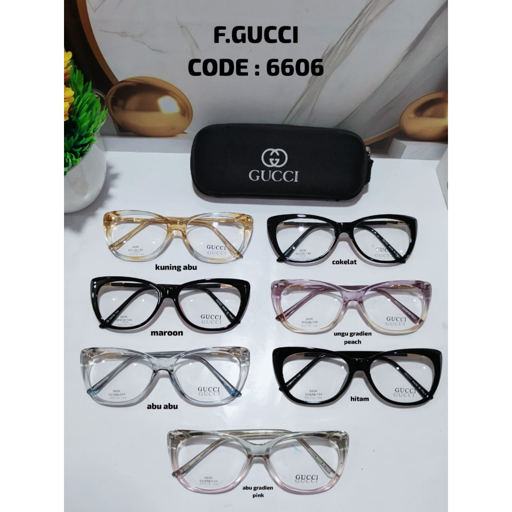 OptikTerang - Kacamata Frame DIOR 6606 Bluechromic Bluray Minus Fotokromik CRMC All Size Wanita