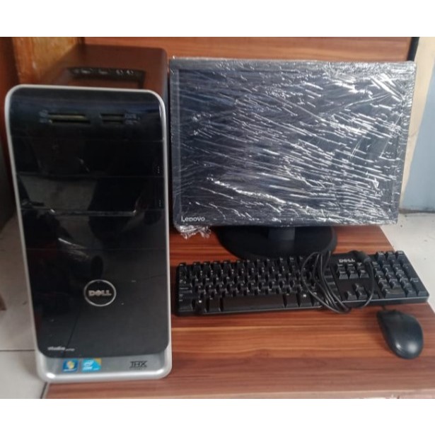 PC Gaming full Set  Dell Core  I7 Gen 1-. Ram 16 GB, SSD 256 GB, Monitor 20 Inch, Normal Siap Pakai.