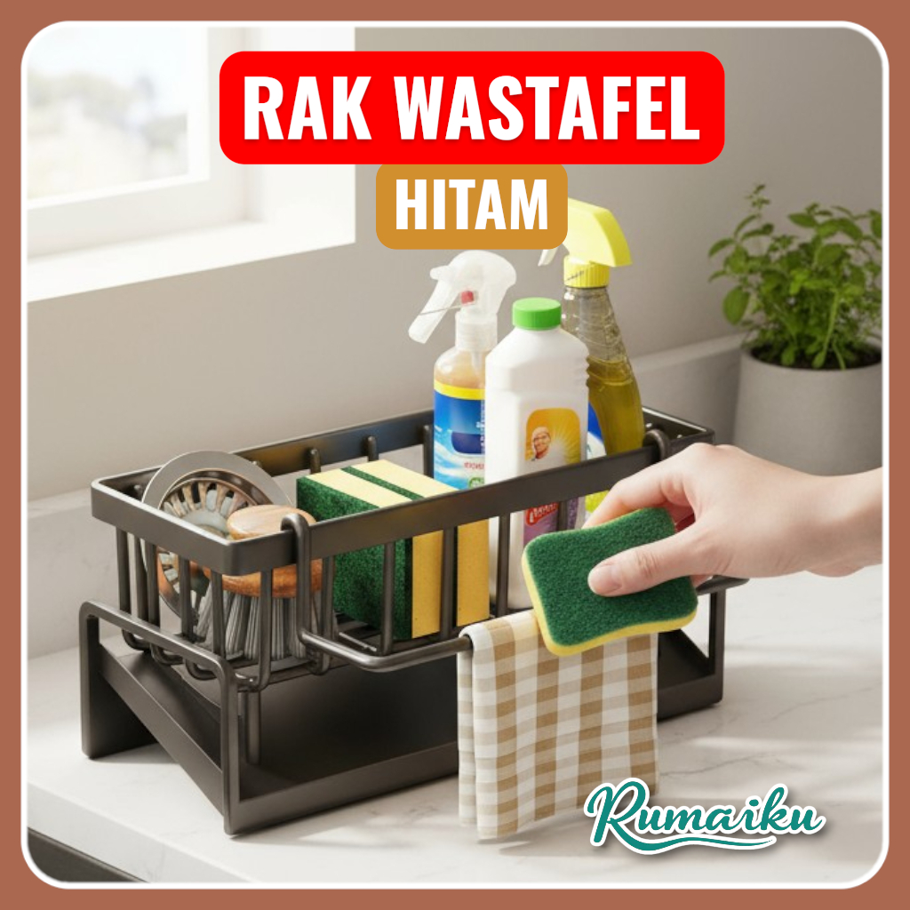 Penyimpanan Cuci Piring Dan Nampan Peniris / Rak Wastafel Tempat Sabun  / Tempat Spon Rak Wastafel