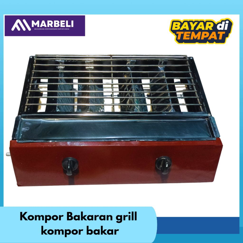 kompor Bakaran sosis dua mesin 4 tungku kompor sosis kompor panggangan