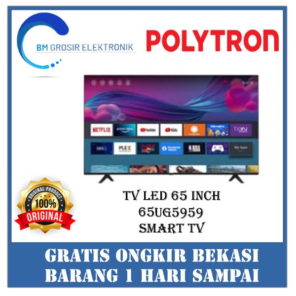 POLYTRON TV LED 65UG5959 TV 65INCH SMART TV 4K ORIGINAL BRAND