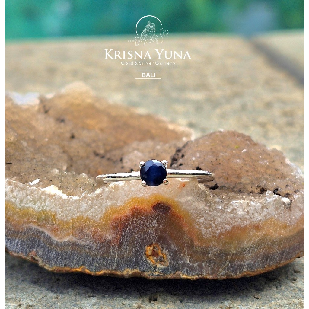 Natural African Blue Sapphire Ring