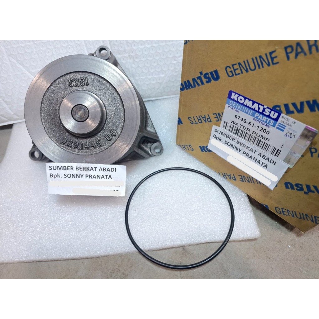 KOMATSU 6746-61-1200 WATER PUMP 6746611200 6746 61 1200 5291445