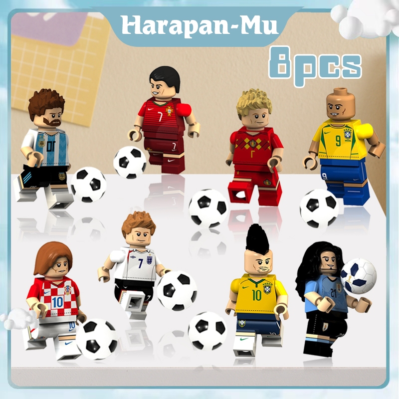 8Pcs Minifigure Sepak Bola / Lego Football Player / Lego Pemain Sepak Bola