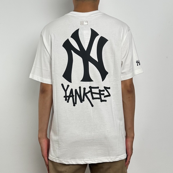 Kaos MLB NY YANKEES BACK BLACK WHITE TSHIRT 100% ORIGINAL