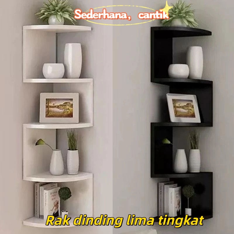 Rak ruang tamu rak buku dinding sudut Rak Dinding Sudut Rak Sudut dinding tempel ruang tamu