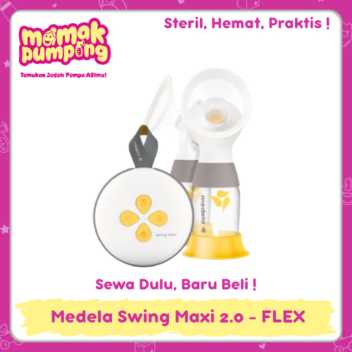 Sewa di MamakPumping - Medela Swing Maxi Double 2.0 Electric Breastpump Pompa ASI– FLEX