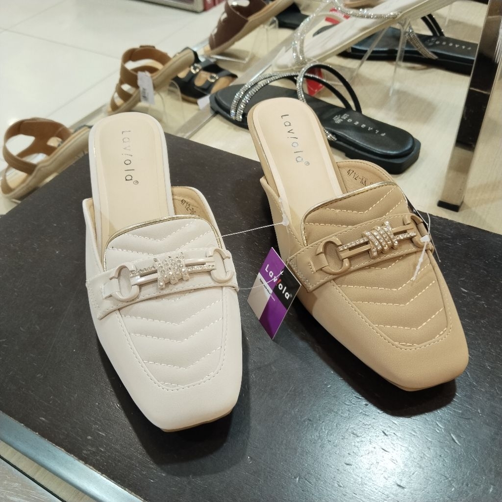 LAVIOLA‼️ sandal selop wanita hak 6cm mewah
