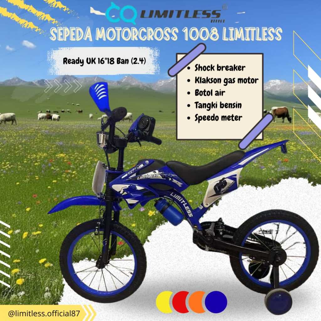 Sepeda BMX motor croos Limitless Motor Cross Kross 1008 Sepeda Tril