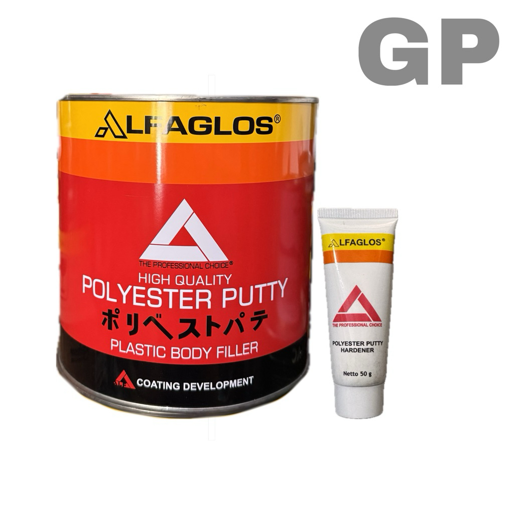 Dempul Alfagloss 5kg + Hardener || Polyester Putty || Mobil
