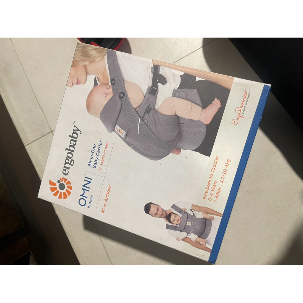 Preloved ergo baby omni breeze - graphite grey