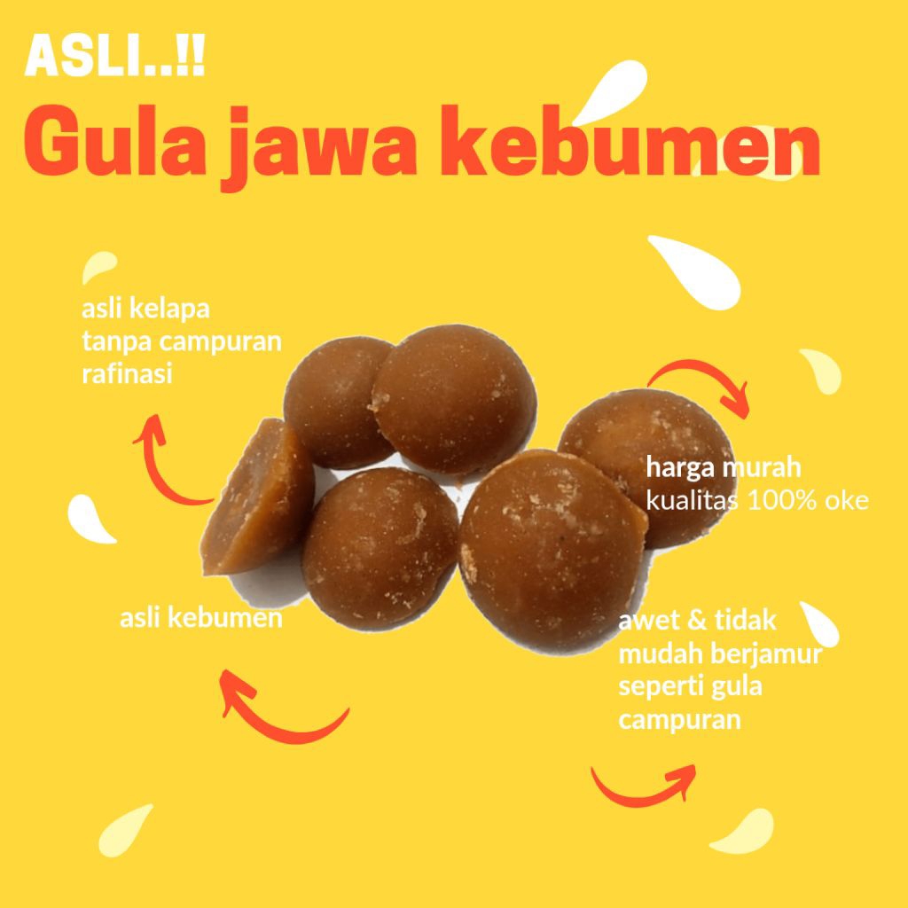 Gula jawa asli kebumen gula merah ori gula merah kelapa gendis gula tanpa rafinasi gula murah origin