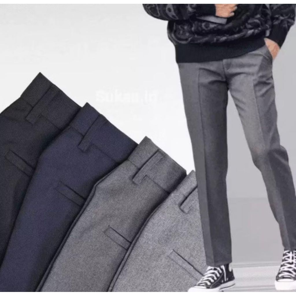 celana panjang pria formal slimfit