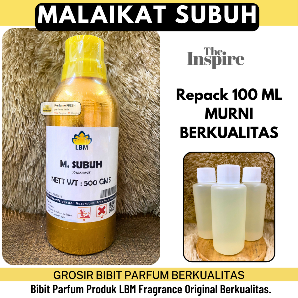 Bibit Parfum LBM - MALAIKAT SUBUH Murni 100 ML Berkualitas Arabian LBM Fragrance