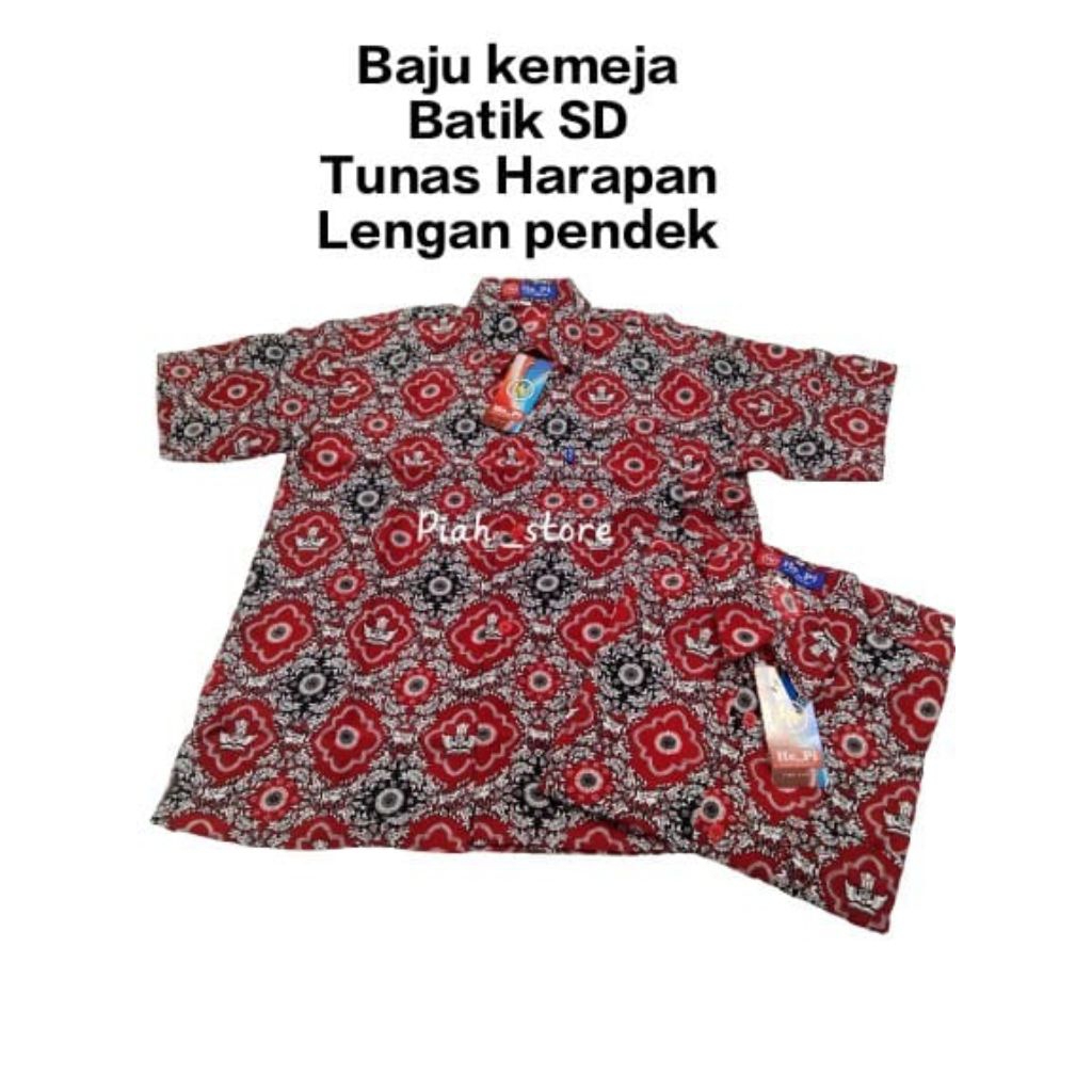 HEPI BAJU KEMEJA SD BATIK MUHAMMADIYAH TUNAS HARAPAN LENGAN PENDEK