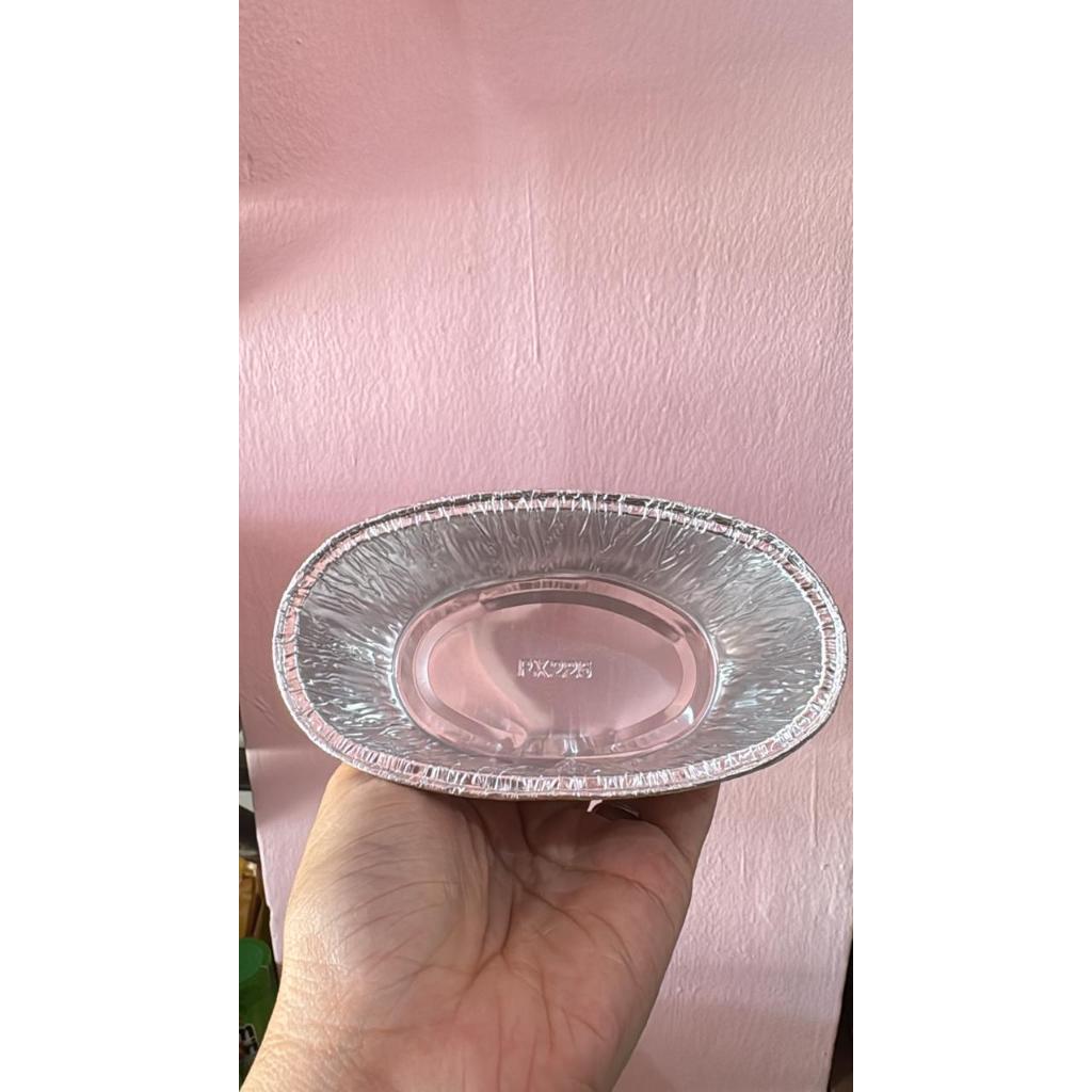 ALUMUNIUM FOIL TRAY PX225 (10PC). ALUMUNIUM TRAY OVAL PX225 10PC