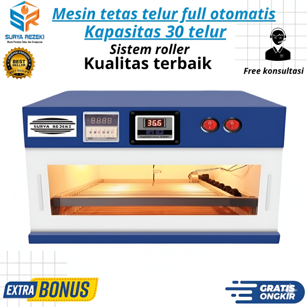 mesin penetas telur otomatis / mesin tetas telur full otomatis kapasitas 30 roller