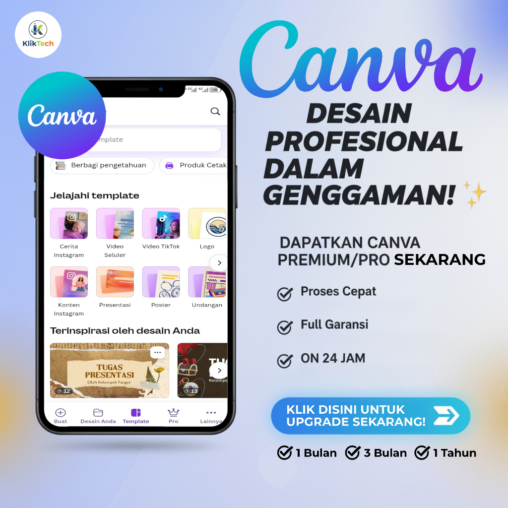 [PRO] TEMPLATE CANVA PREMIUM DAN PRO LENGKAP PROFESIONAL, SIAP PAKAI