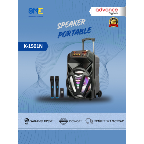 Advance K-1501N Speaker Bluetooth K1501 15Inch Speaker Meeting Portable - K-1501 ( 15" )