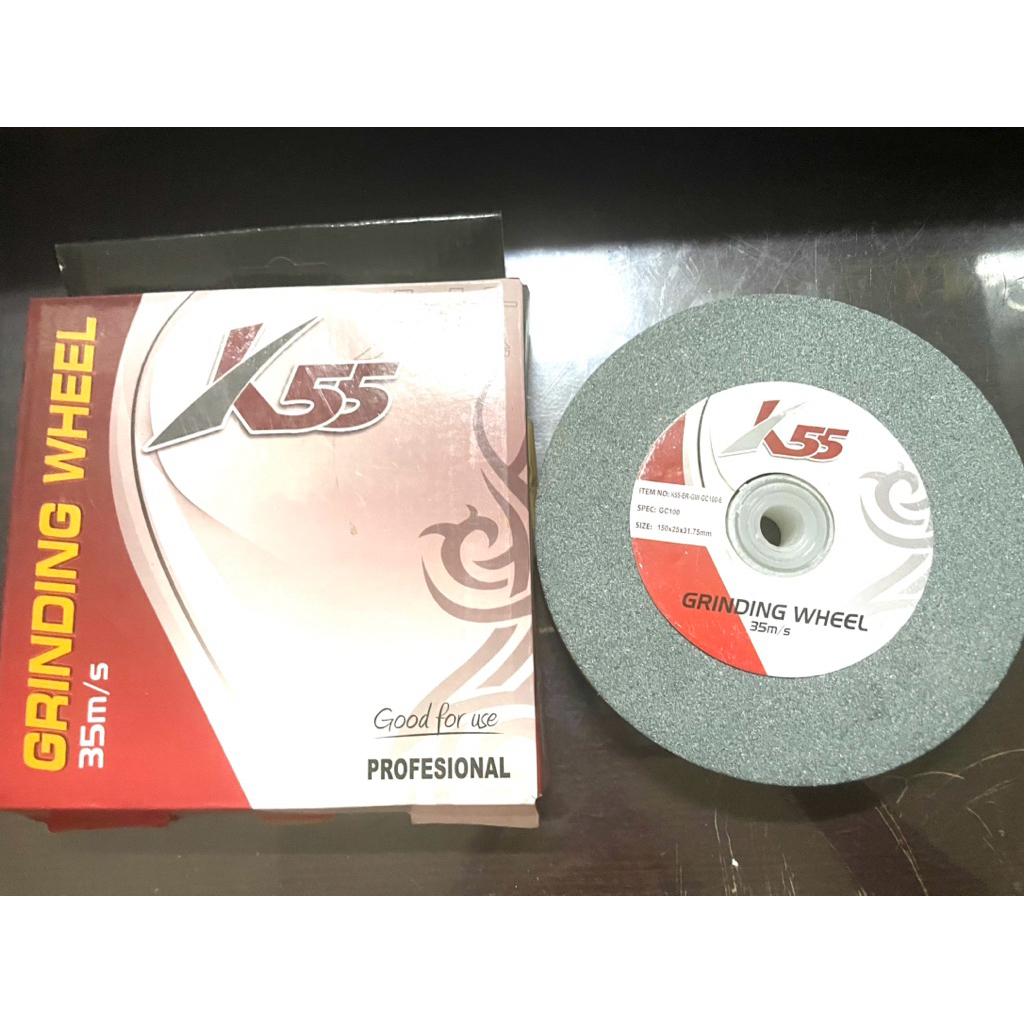 Batu Gerinda duduk 6” /Batu Hijau 6 inch / Batu Asah / Batu Poles