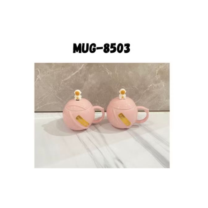 Gelas Mug Minuman Cangkir Keramik Gelas Minum Bahan Keramik Free Sendok Mini Mug Simpel Warna Pink /