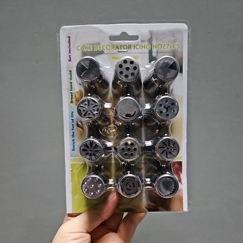 spuit dekorasi kue mawar set - spuit bunga rusia 2 cm