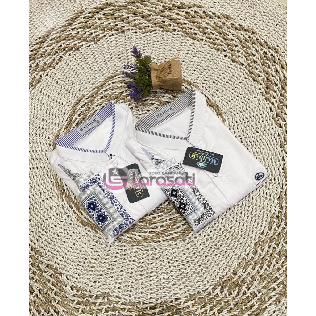 BAJU KOKO MERK MAJIDAH JUMBO LENGAN PENDEK TERBARU KUALITAS PREMIUM