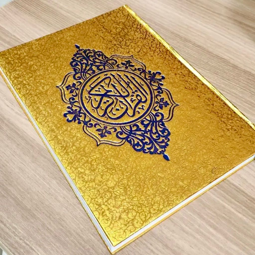 AlQuran cover emas ukuran besar A4 Al Quran Mushaf Non Terjemah Cover Perak AlQuran Cover Emas Ukura