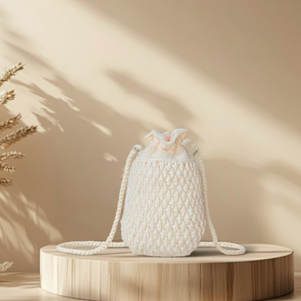 Tas Serut Rajut Korea Style Tas Selempang Wanita