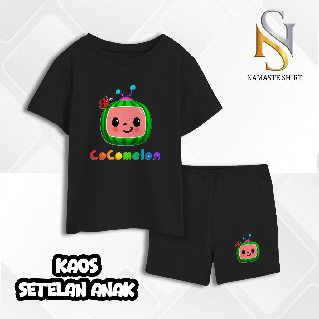Baju Kaos Setelan Anak Anak Motif Cocomelon Terbaru Dan Terlaris