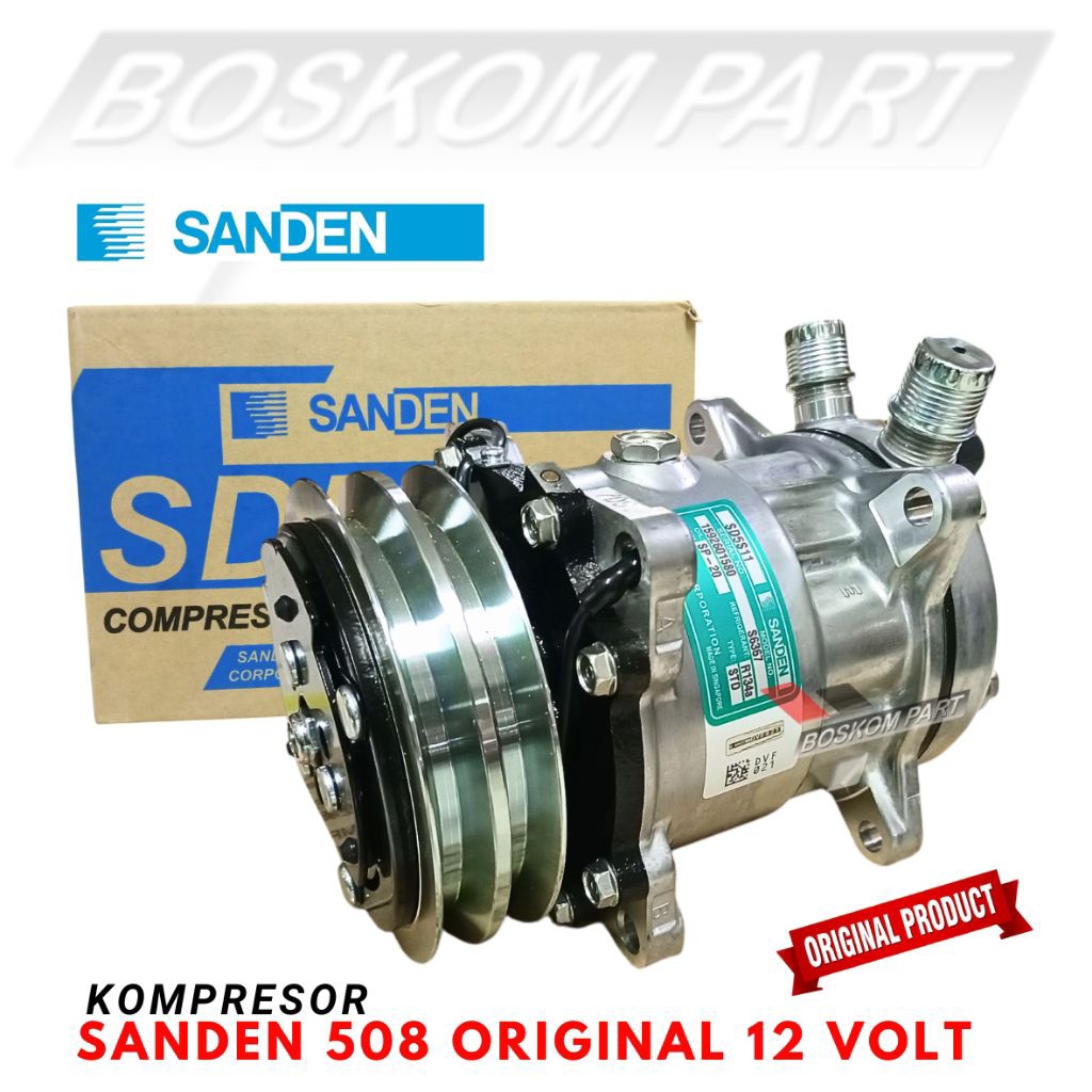 Kompresor Ac Sanden 508 12 volt Kompresor Ac Utk Rubahan Sanden Original