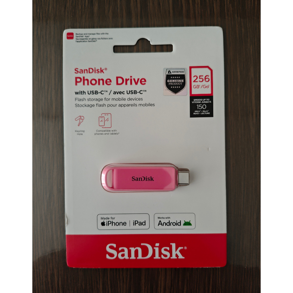SanDisk Phone Drive with USB-C for iPhone 256GB Original Resmi
