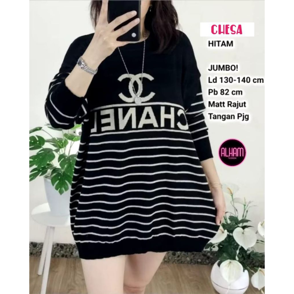 JUMBO LD 130 cm CHESA KAOS WANITA BAHAN RAJUT