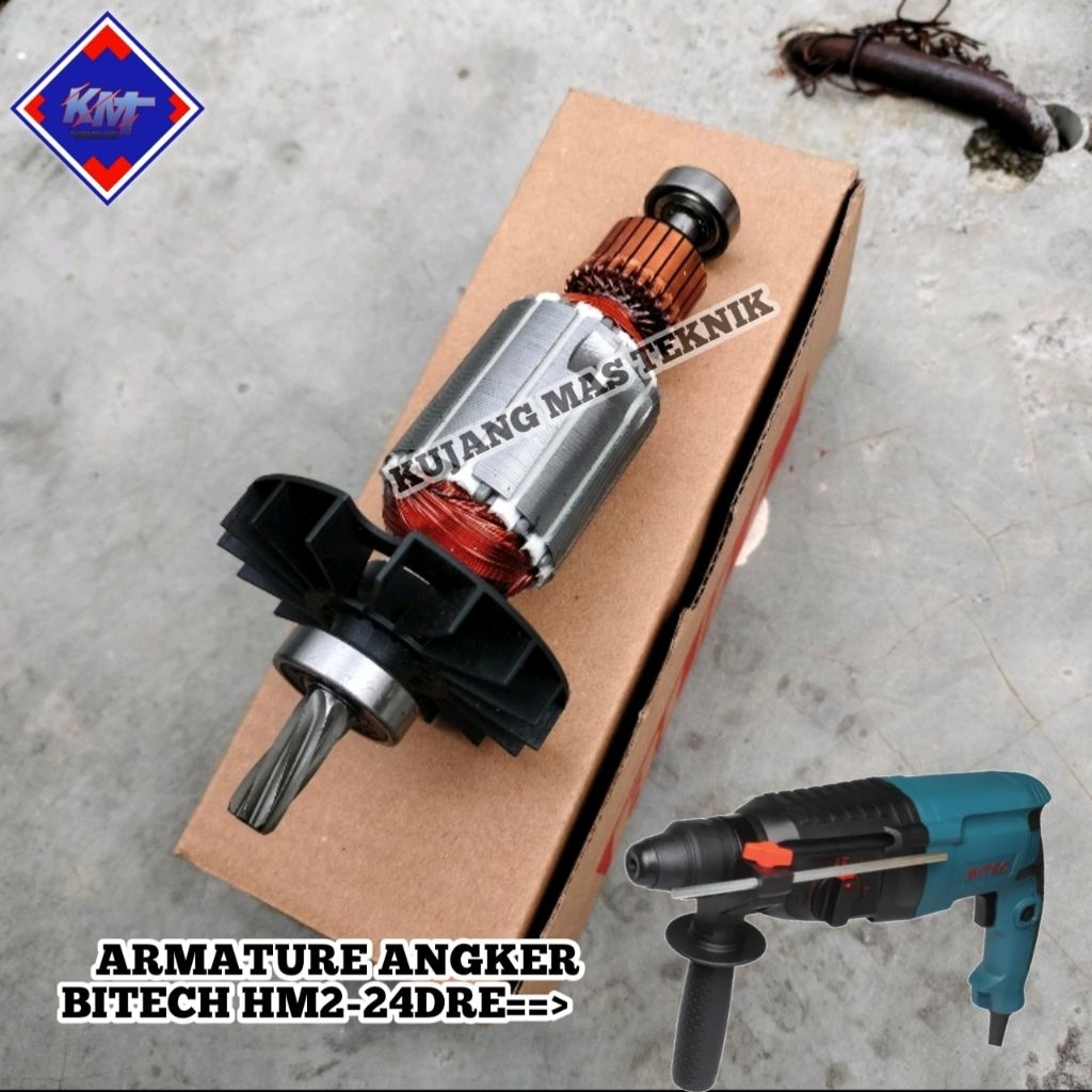 ARMATURE HM2-24DRE MESIN BOR ROTARY HAMMER BITEC ROTOR HM2-24DRE ANGKER HM 2-24 DRE MESIN ROTARI BIT
