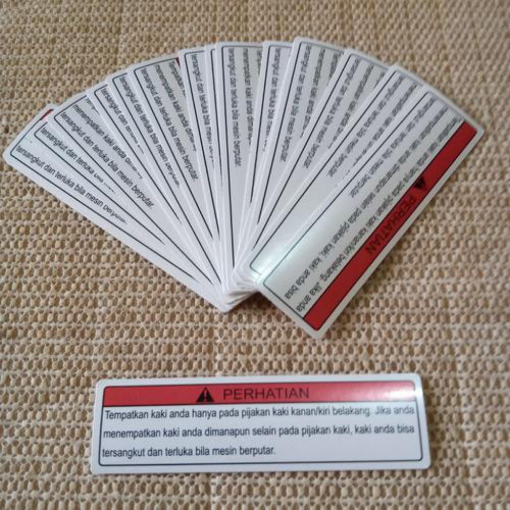 STICKER STIKER LABEL PERINGATAN BOX FILTER UDARA SKYWAVE SKYDRIVE HAYATE 125