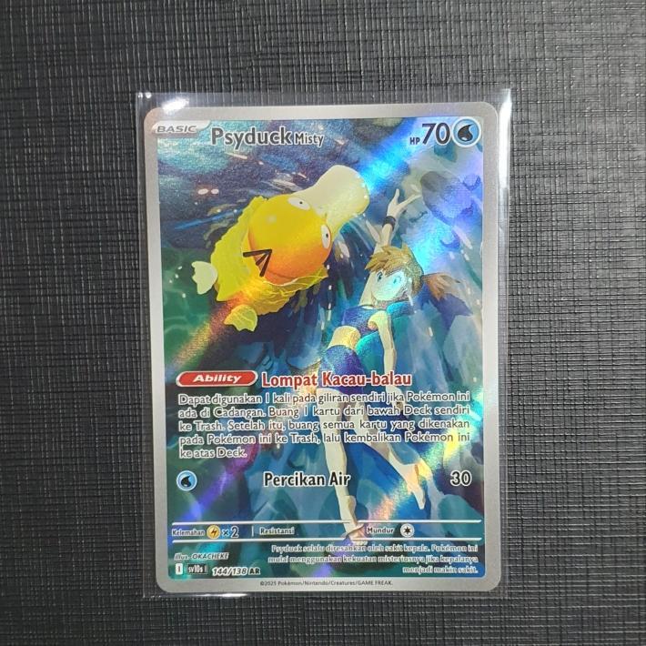 Psyduck Misty AR sv10s 144/138 Pokemon TCG Indonesia Kehadiran Juara