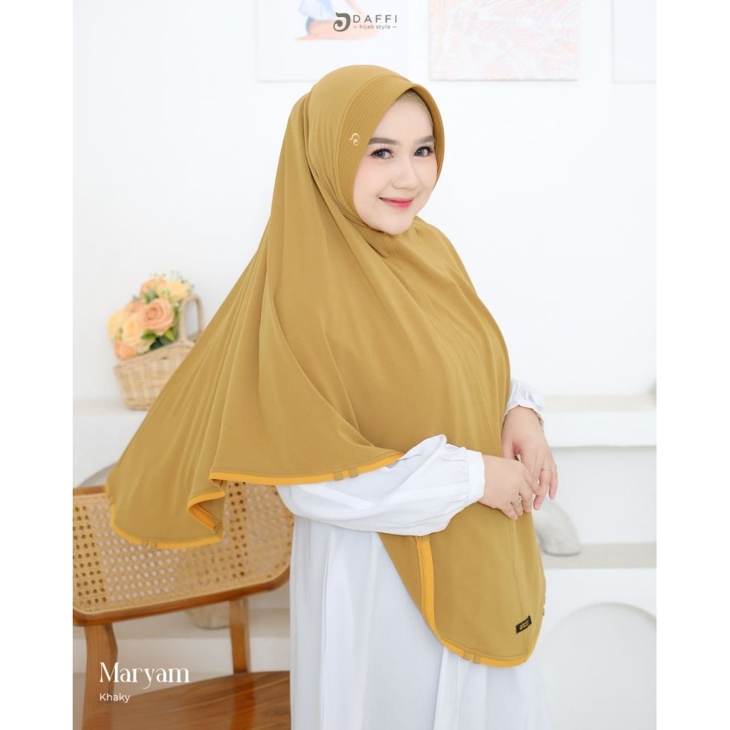 MARYAM DAFFI HIJAB JUMBO SYARI JERSEY JILBAB LIST JUMBO