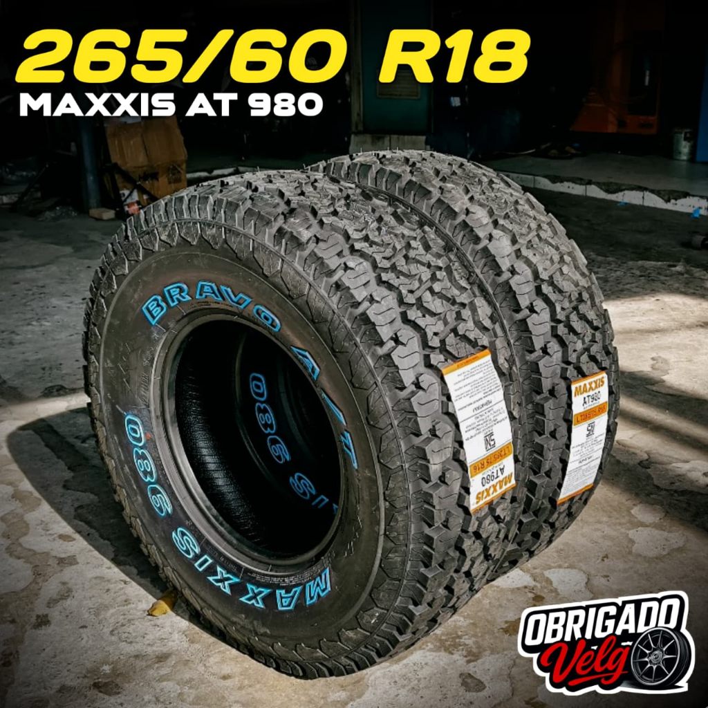 Ban Maxxis Bravo A/T Tulisan Putih Standar Fortuner Pajero Hilux 265 60 R18 / Ban 265 60 R18