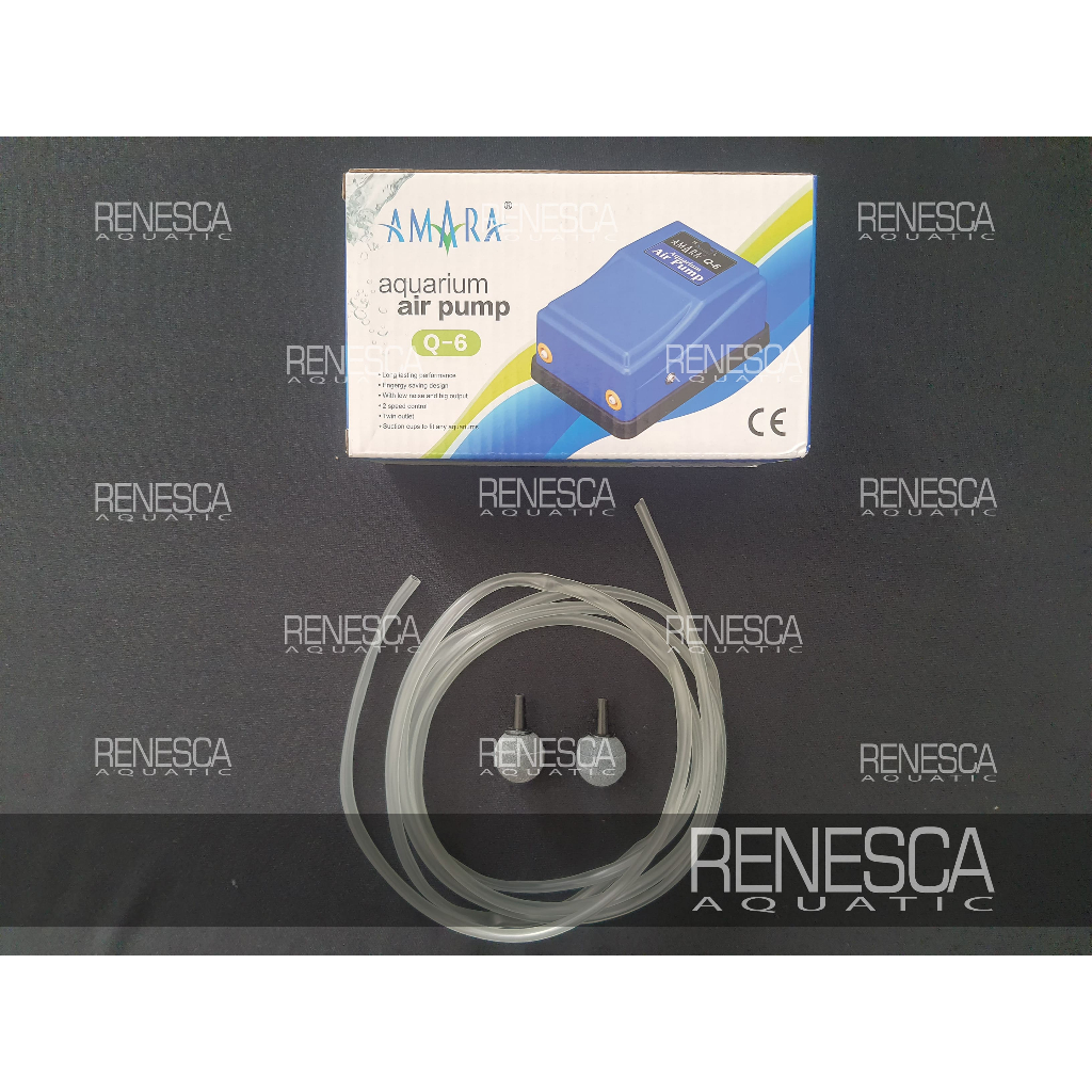Paket Aerator Amara Q6 - Mesin Aerator Oksigen Udara Aquarium