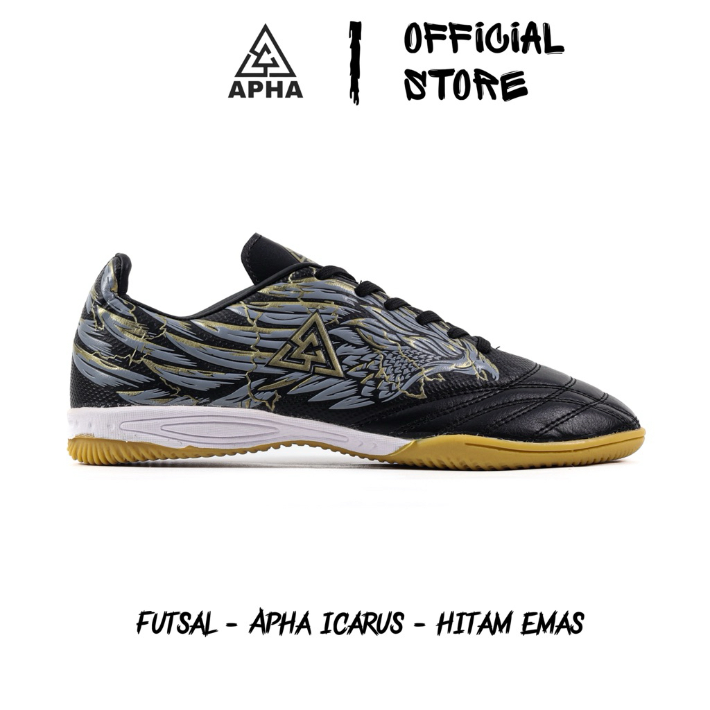 APHA - Sepatu Futsal Apha Icarus Hitam Emas