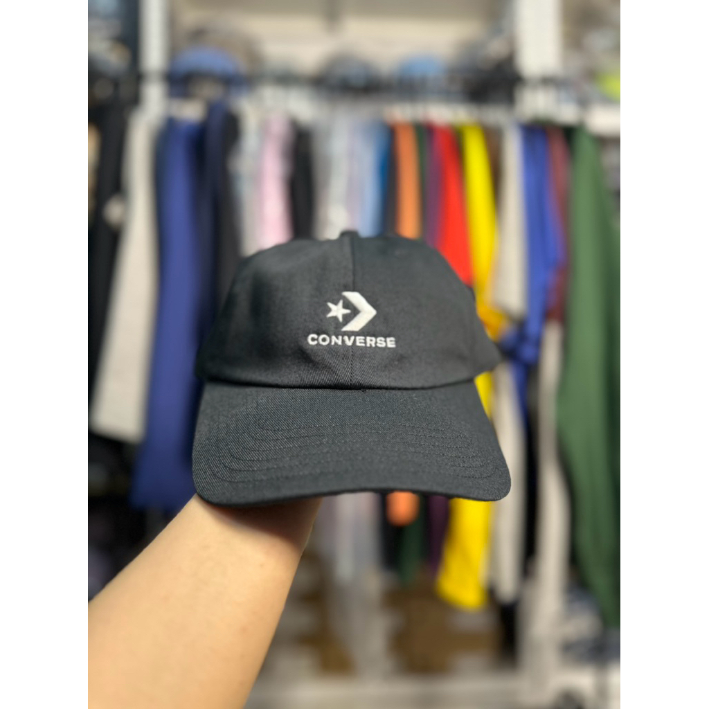 TOPI PRIA CONVERSE LOCKUP BASEBALL CAP 10022131A01 BLACK ORIGINAL 100% HAT