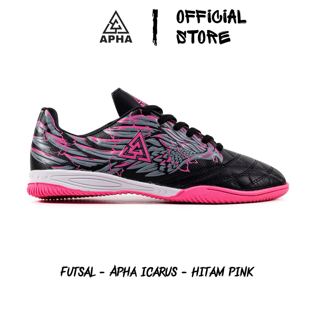 APHA - Sepatu Futsal Apha Icarus Hitam Pink