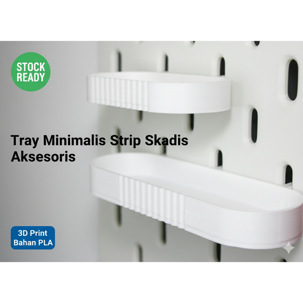 Tray Minimalis Strip Skadis Aksesoris - Wadah Organizer Serbaguna Skadis