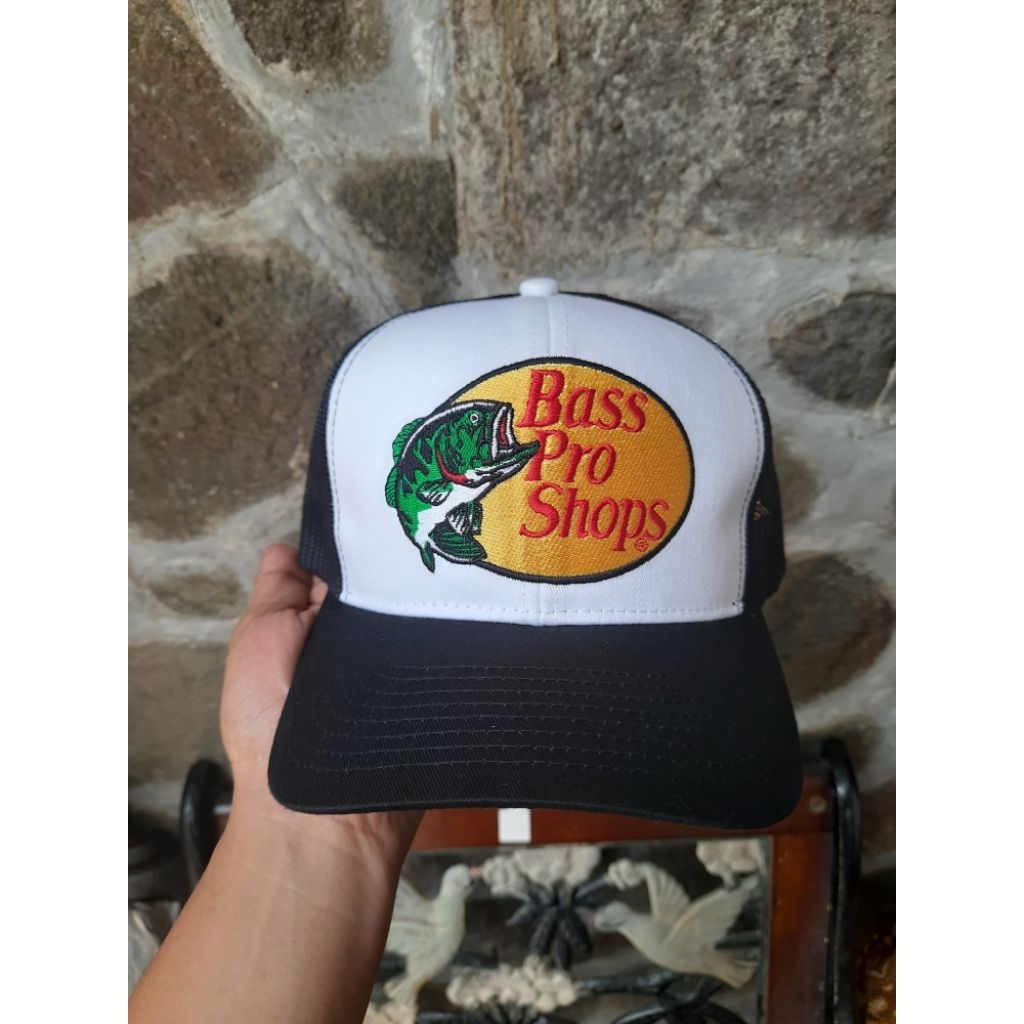 Trucker Hat Bass Pro Shops Bordir B&W
