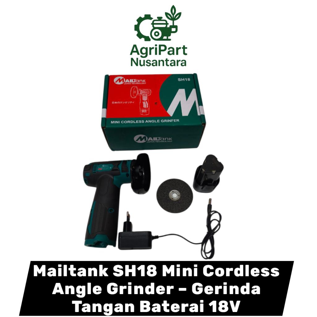 Mailtank SH18 Mini Cordless Angle Grinder – Gerinda Tangan Baterai 18V
