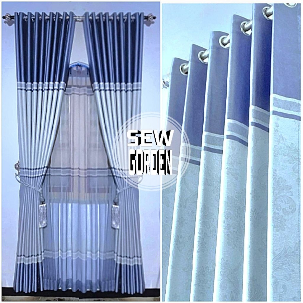 Gorden Minimalis Gorden Import Gordeng Blackout Pintu Jendela Motip LUXSIO  ukuran Tinggi 230cm