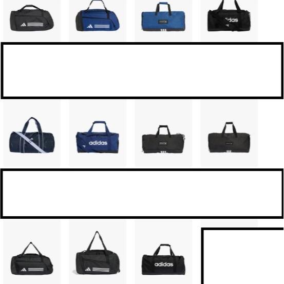 Adidas Duffel/Gym Bag [Essentials 3-Stripes/4ATHLTS/Linear/Women's Yoga] [S/M/L]