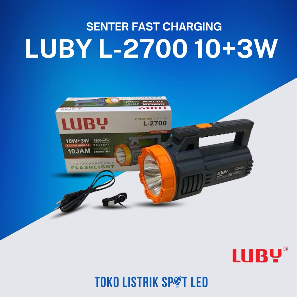 Senter Tangan Luby Besar L-2700 10+3 Watt Fast Charging