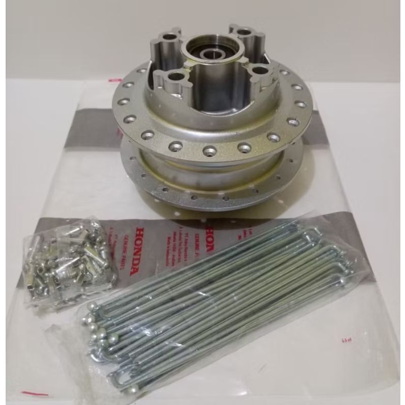 Tromol Cakram Belakang plus jari jari tromol Supra x 125 DD Double Disc